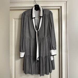 Black and White Houndstooth Dress